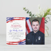 米国国旗軍隊警察退職パーティー 招待状 (スタンド正面)