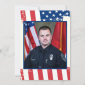 米国国旗軍隊警察退職パーティー 招待状 (裏面)