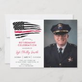 米国国旗軍隊警察退職 招待状 (正面)