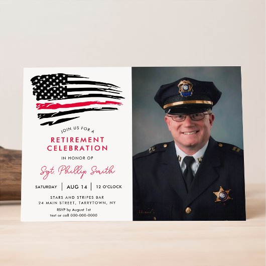 米国国旗軍隊警察退職 招待状