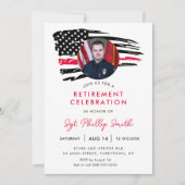 米国国旗軍隊警察退職 招待状 (正面)