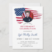 米国国旗軍隊警察退職 招待状 (正面)