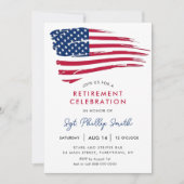 米国国旗軍隊警察退職 招待状 (正面)