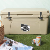 米国国旗軍隊軍人の愛国芸術 シール (クーラー)