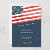 米国国旗軍隊退職パーティー 招待状 (正面)