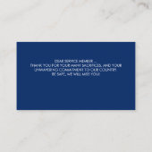 米国国旗軍隊A兵士の祈りの言葉 名刺 (裏面)