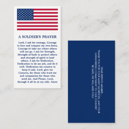 米国国旗軍隊A兵士の祈りの言葉 名刺