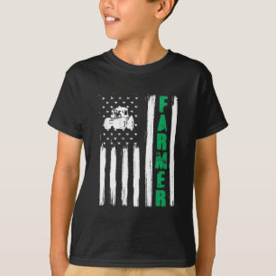 米国国旗農家愛国誇りを持った団 Tシャツ