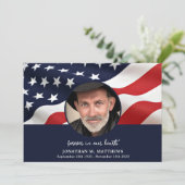 米国国旗退役軍人写真追悼式 サンキューカード (スタンド正面)