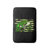 米国国旗魚釣りセントパトリックsデイアイリッシュラッキー バスマット (正面縦)