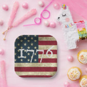 米国国旗1776パーティー ペーパープレート (パーティー)