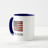 米国国旗1776-2025コーヒーマグ マグカップ (正面左)