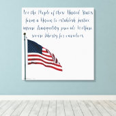 米国国旗2371 キャンバスプリント (インサイチュ (ウッドフロア))