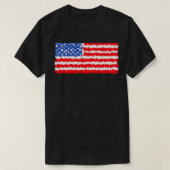 米国国旗4 Tシャツ (デザイン正面)