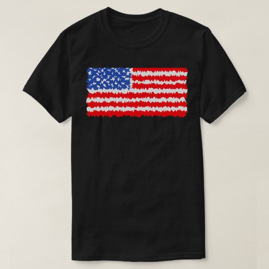 米国国旗4 Tシャツ (デザイン正面)