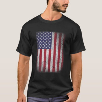 米国国旗7月4日アメリカ赤白青星Str Tシャツ