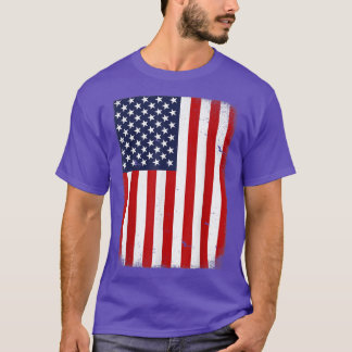 米国国旗7月4日アメリカ赤白青星Str Tシャツ