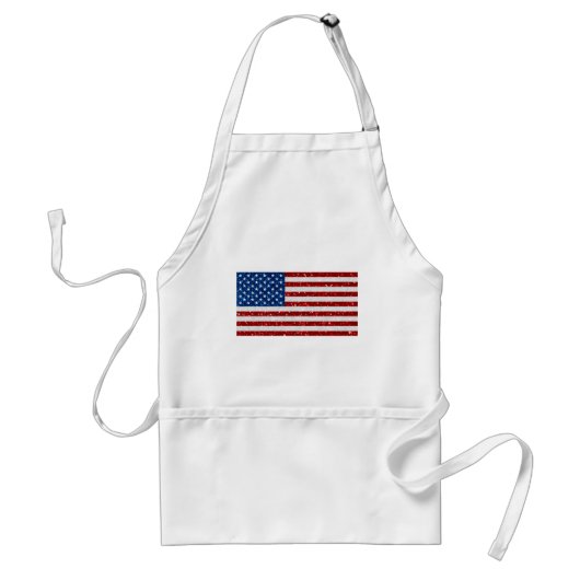 米国国旗7月4日グリッター スタンダードエプロン (正面)