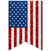 米国国旗7月4日グリッター バンティングフラッグ (第3の旗)