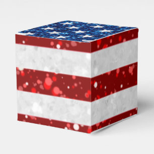 米国国旗7月4日グリッター フェイバーボックス