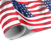 米国国旗7月4日パーティー ラッピングペーパー (ロールコーナー)