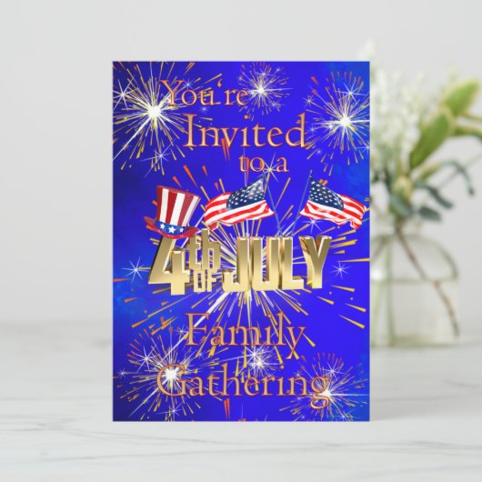 米国国旗7月4日ファミリー懇親会 招待状 (スタンド正面)