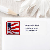 米国国旗7月4日差出人住所 ラベル (インサイチュ)