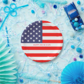 米国国旗7月4日紙パーティープレート ペーパープレート (パーティー)