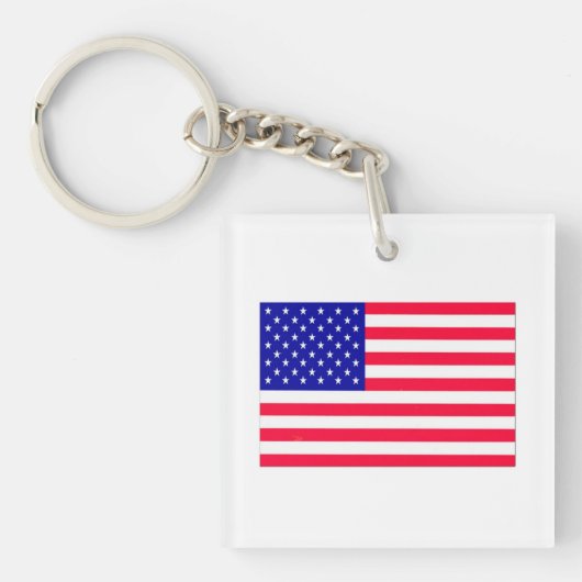米国国旗7月4日 キーホルダー (正面)