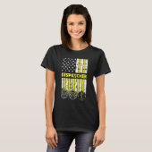 米国国旗911オペレーター派遣元警察火災 Tシャツ (正面フル)