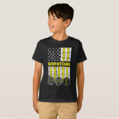米国国旗911オペレーター派遣元警察火災 Tシャツ (正面フル)