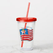 米国国旗 アクリルタンブラー (裏面)