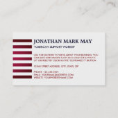 米国国旗、アメリカ 名刺 (裏面)