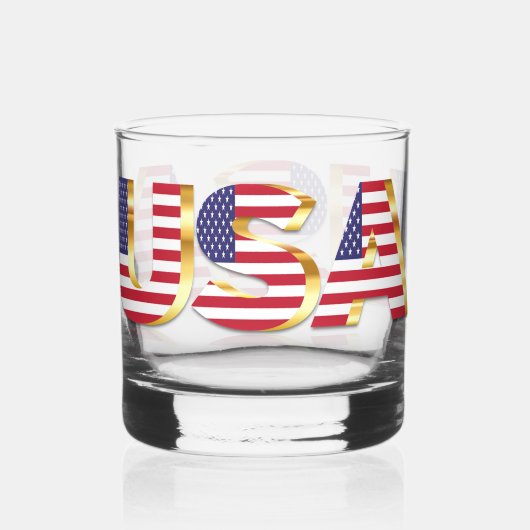 米国国旗 ウイスキーグラス (裏面)