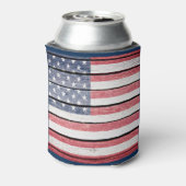 米国国旗「ウッドイメージ」クーラーボックス 缶クーラー (缶裏面)