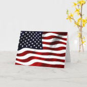 米国国旗 カード (黄色い花)