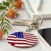 米国国旗 キーホルダー (側面)