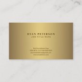 米国国旗 | グラデーション金ゴールドフレーム | ゴールド 名刺 (裏面)