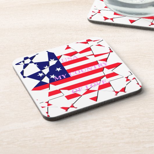 米国国旗 コースター (左側)