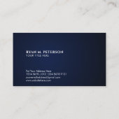 米国国旗 |コーナー |濃い青の背景 名刺 (裏面)