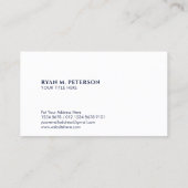 米国国旗 |コーナー |白い背景 名刺 (裏面)