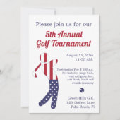 米国国旗 |ゴルフトーナメントの招待 招待状 (正面)