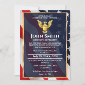 米国国旗/ゴールデンイーグル軍隊除・売却パーティー請求書 招待状 (正面)