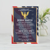 米国国旗/ゴールデンイーグル軍隊除・売却パーティー請求書 招待状 (スタンド正面)