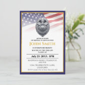 米国国旗/ゴールデンポリス役員退職パーティー 招待状 (スタンド正面)