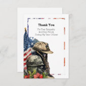 米国国旗 サンキューカード (正面/裏面)