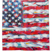 米国国旗 シャワーカーテン (正面)