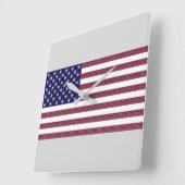 米国国旗 スクエア壁時計 (傾斜)