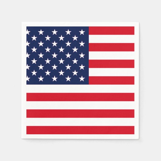 米国国旗 スタンダードカクテルナプキン (正面)