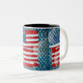 米国国旗 ツートーンマグカップ (正面右)